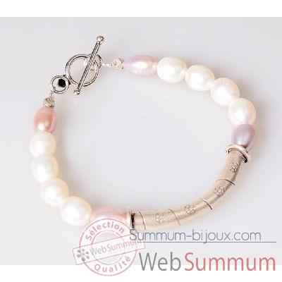 Bracelet SAHEL perles blanches Les Joyaux de la Couronne