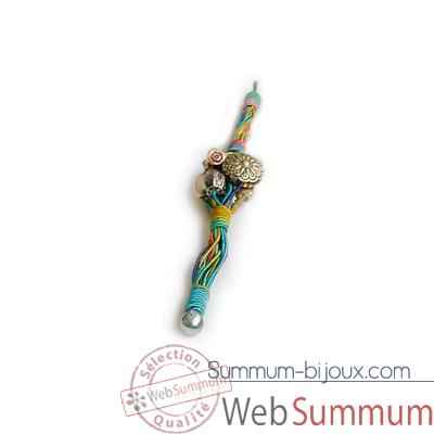 Joyaux de la couronne- Bracelet talisman perles encrés-brtapenc