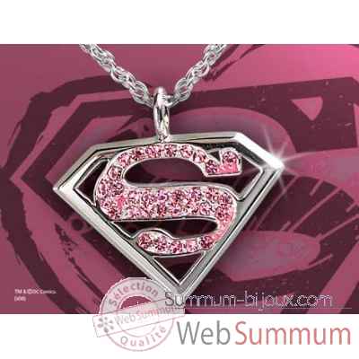 Supergirl™ - pendentif cristal rose Noble Collection -NN4022